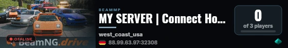 MY SERVER | Connect Hosting live status badge