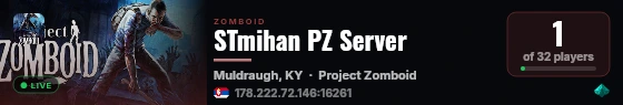 STmihan PZ Server live status badge