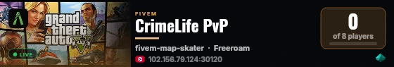 CrimeLife PvP live status badge