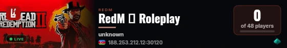 RedM │ Roleplay live status badge