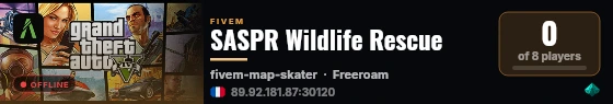 SASPR Wildlife Rescue live status badge