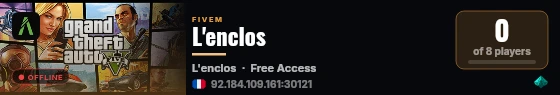 L'enclos live status badge
