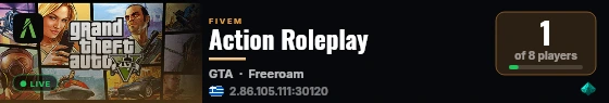 Action Roleplay live status badge