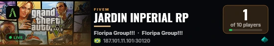JARDIN INPERIAL RP live status badge
