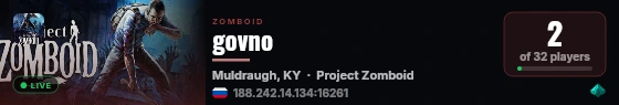 govno live status badge