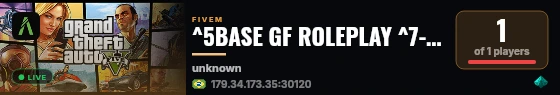 ^5BASE GF ROLEPLAY ^7- PREMIUM EDITION live status badge