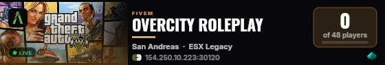 OVERCITY ROLEPLAY live status badge