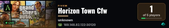 Horizon Town Cfw live status badge