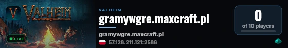 gramywgre.maxcraft.pl live status badge