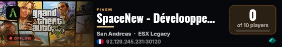 SpaceNew - Dévelooppement & Clothing - TupaC live status badge