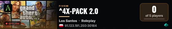 ^4X-PACK 2.0 live status badge
