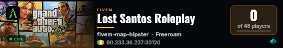 [FiveM Basic Server] Lost Santos live status badge