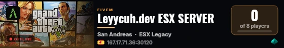 Leyycuh.dev ESX SERVER live status badge