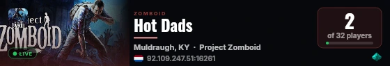 Hot Dads live status badge