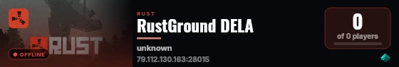 RustGround DELA live status badge