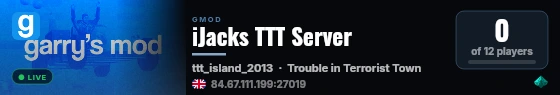 iJacks TTT Server live status badge