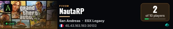 NautaRP live status badge