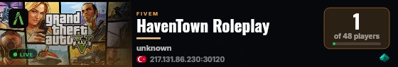 HavenTown Roleplay live status badge