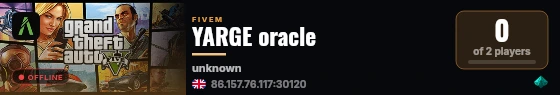 YARGE oracle live status badge