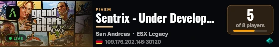 Sentrix - Under Development live status badge