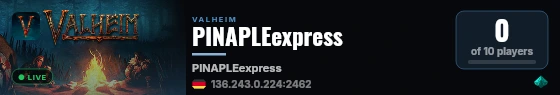 PINAPLEexpress live status badge