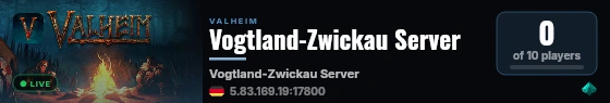 Vogtland-Zwickau Server live status badge