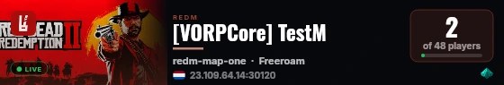 [VORPCore] TestM live status badge