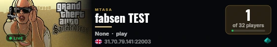 fabsen TEST live status badge