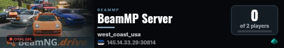 BeamMP Server live status badge