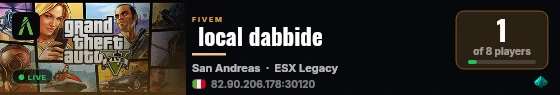  local dabbide  live status badge