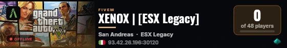 XENOX | [ESX Legacy] live status badge