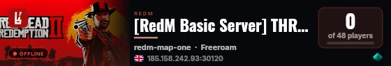 [RedM Basic Server] THRILLZY Studio live status badge