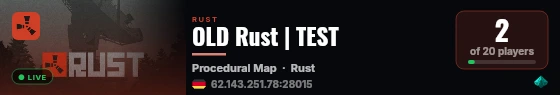 OLD Rust | TEST live status badge