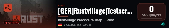 [GER]Rustvillage|Testserver live status badge