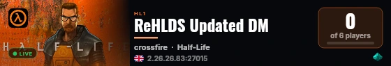 ReHLDS Updated DM live status badge