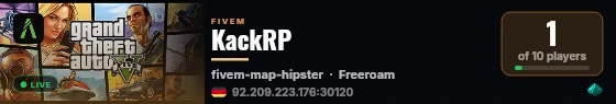 KackRP live status badge
