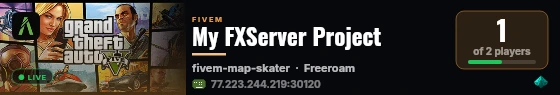 My FXServer Project live status badge