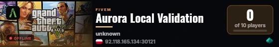 Aurora Local Validation live status badge