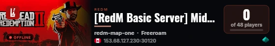 [RedM Basic Server] MidnightApothecary live status badge