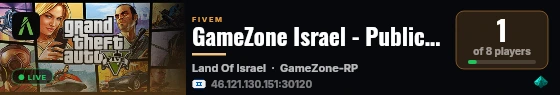 GameZone Israel - Public RolePlay live status badge