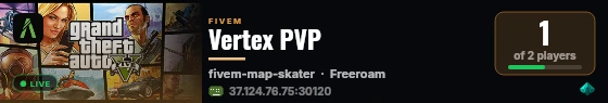 Vertex PVP live status badge