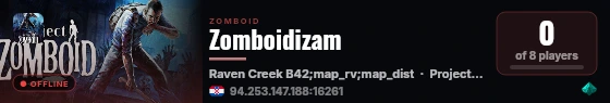 Zomboidizam live status badge