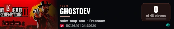 GHOSTDEV live status badge