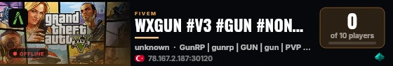 WXGUN #V3 #GUN #NONWH ★ │ discord.gg/wxgun live status badge