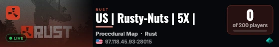 US | Rusty-Nuts | 5X | live status badge