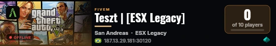 Teszt | [ESX Legacy] live status badge