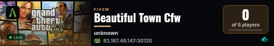 Beautiful Town Cfw live status badge