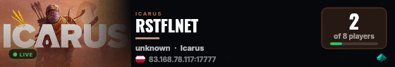 RSTFLNET live status badge