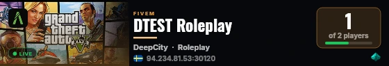 DTEST Roleplay live status badge