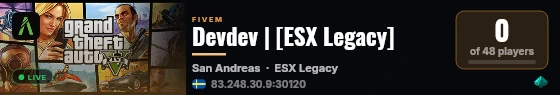 Devdev | [ESX Legacy] live status badge